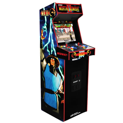 Arcade1Up Mortal Kombat II Deluxe Arcade Game, built for your home, with 5-foot-tall full-size stand-up cabinet, 14 classic games, and 17-inch screen