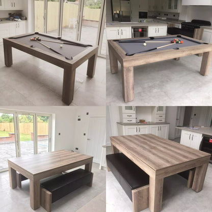 Milano Pool Dining Table | Rustic Oak