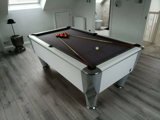 SAM Atlantic Champion English Pool Table | White Matt